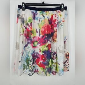 Liz Claiborne Watercolor Floral  Skirt Large